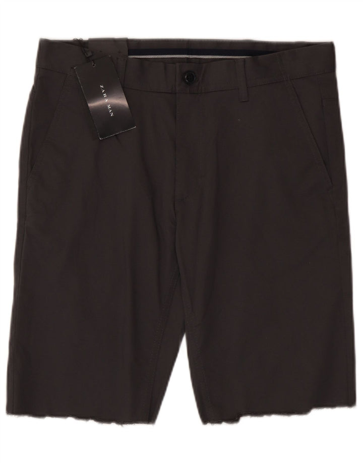 Zara Herren Chinoshorts EU 40 Medium W31 Graue Baumwolle