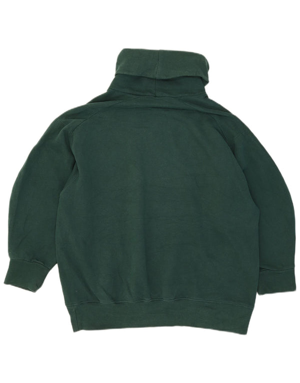 Zara Damen-Sweatshirt mit 3/4-Ärmeln und Rollkragen, Gr. 14, Mittelgrün