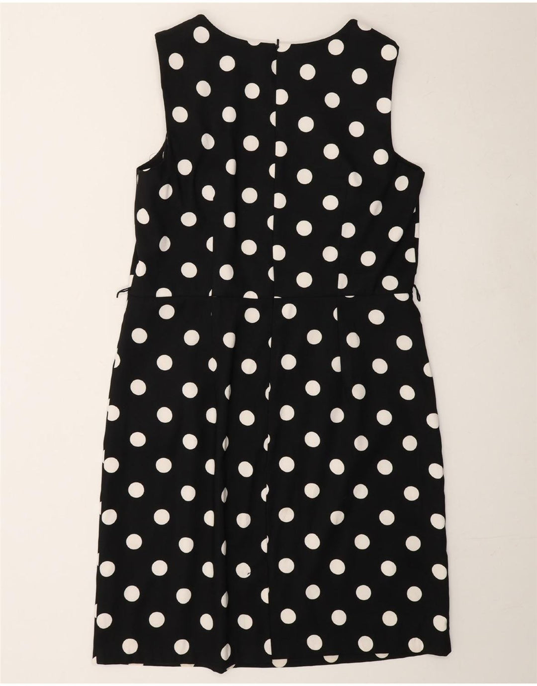 AGB Womens Sleeveless Sheath Dress UK 14 Medium Black Polka Dot Polyester Vintage AGB and Second-Hand AGB from Messina Hembry 