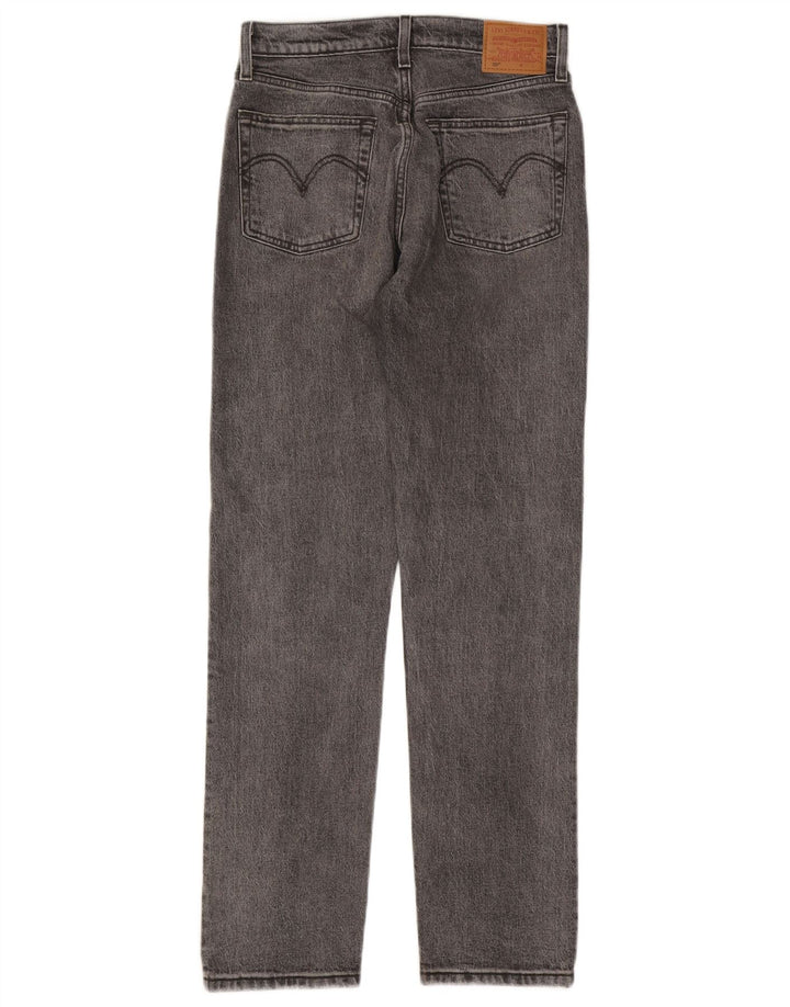 Levi's Damen 501 Straight Jeans W26 L30 Graue Baumwolle