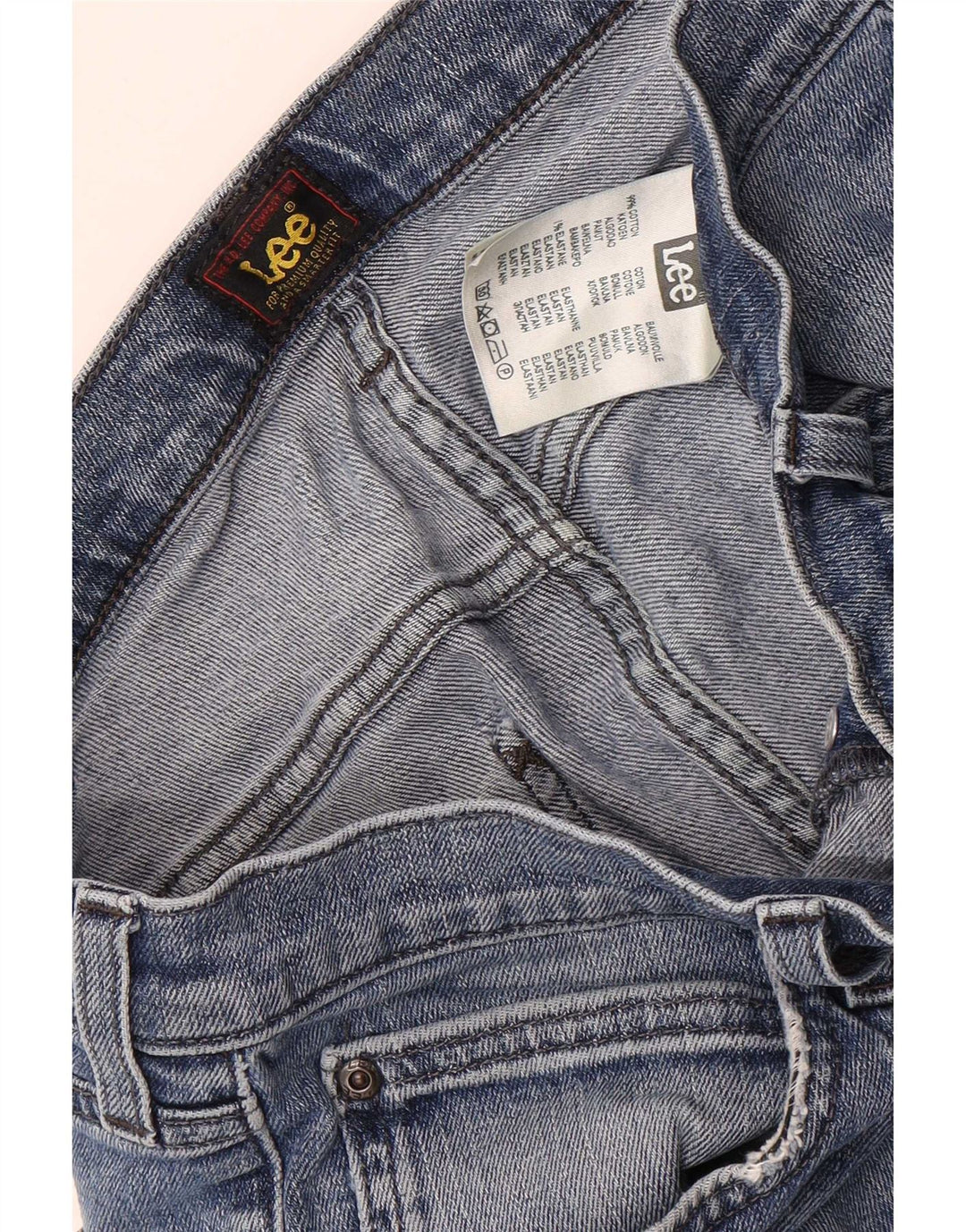 Lee Herren Daren Straight Jeans W34 L34 Blaue Baumwolle