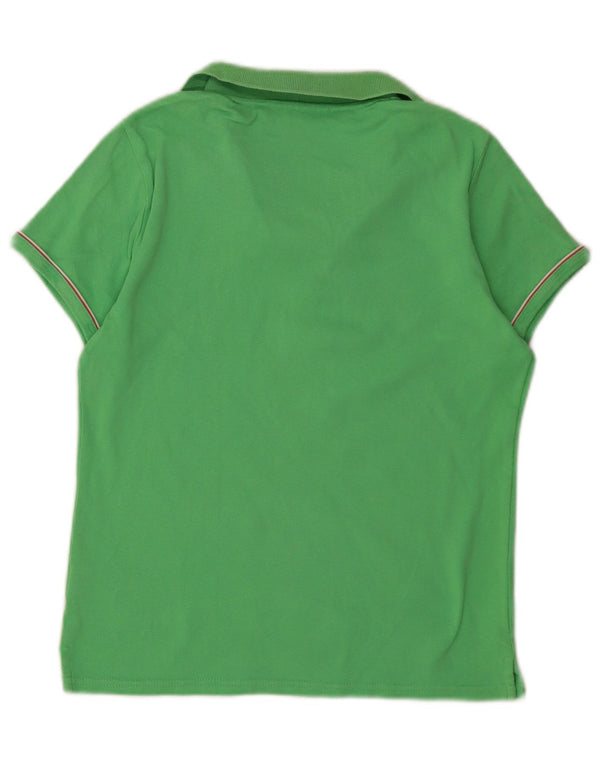 Tommy Hilfiger Damen Poloshirt UK 12 Mittelgrüne Baumwolle