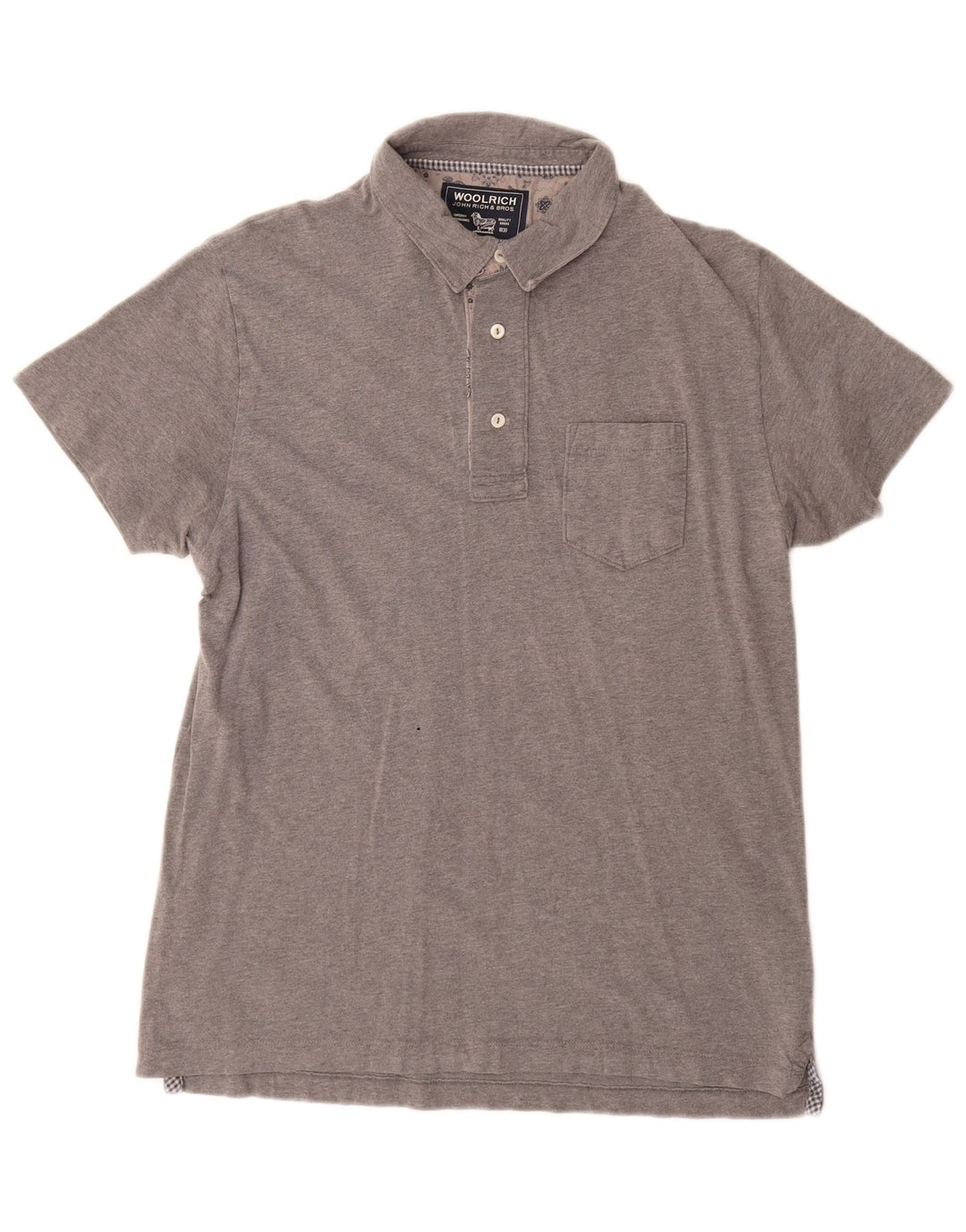 Woolrich Herren Poloshirt XL Grau Baumwolle