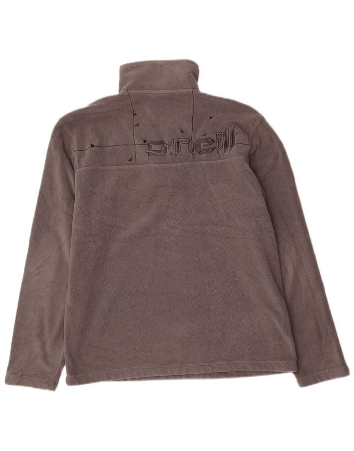 O'Neill Herren-Fleecepullover mit Reißverschluss am Hals, mittelgraues Polyester