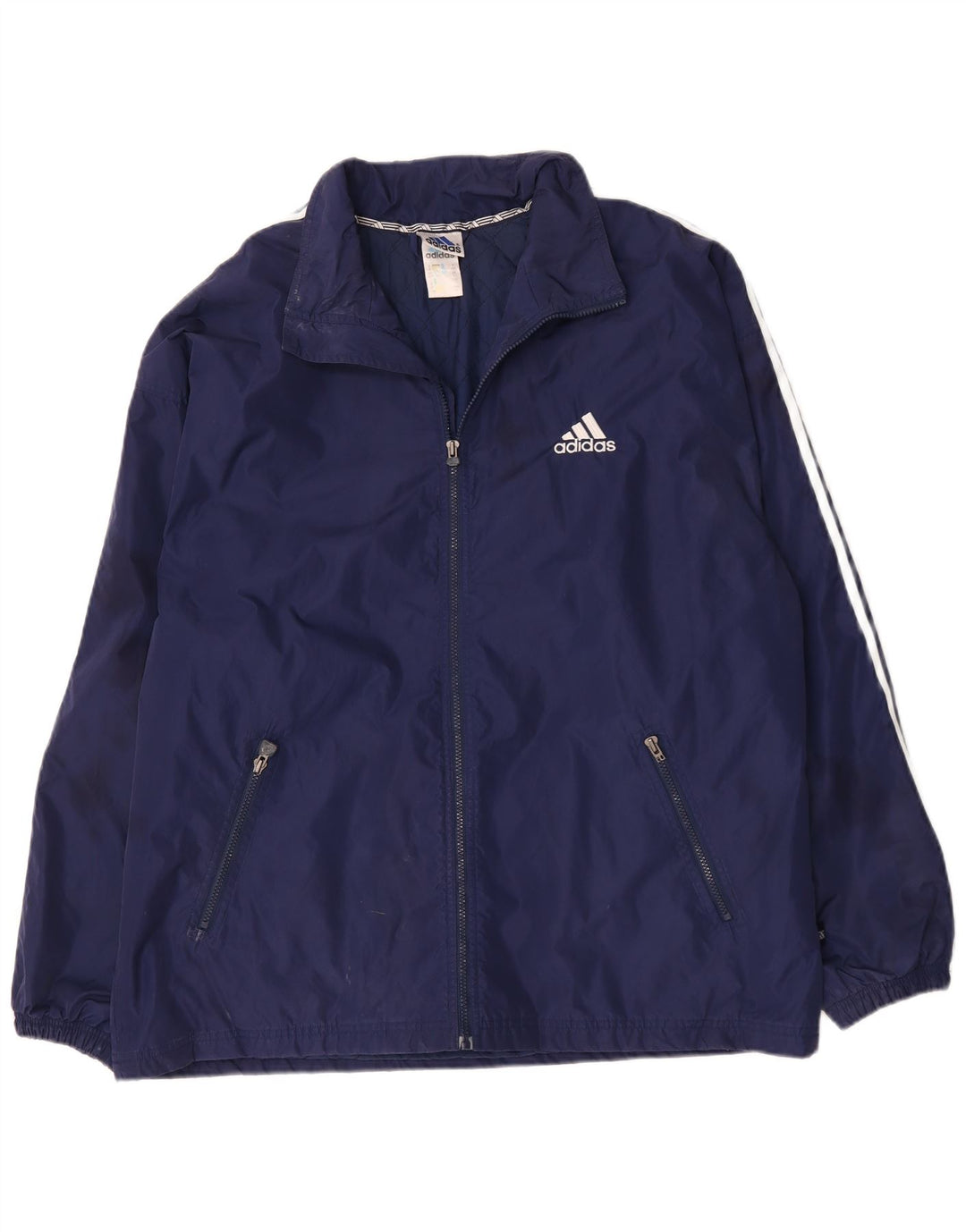 Adidas Herren Windjacke UK 44/46 Large Marineblau Polyamid