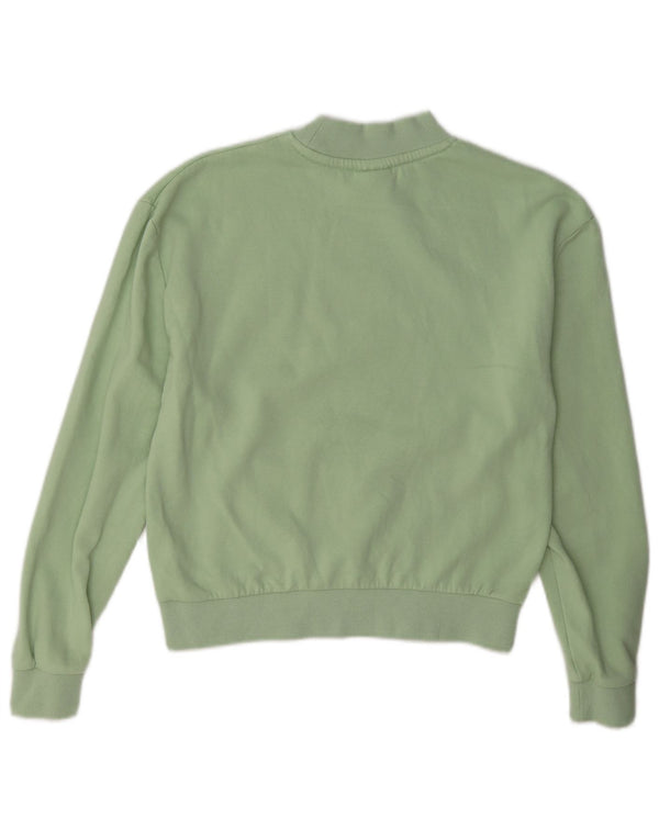 Fila Damen Übergroßer Sweatshirt-Pullover UK 6 XS Grüner Farbblock