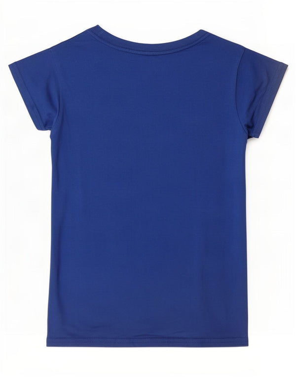 Hard Rock Cafe Damen Brüssel Grafik T-Shirt Top UK 6 XS Blau Baumwolle
