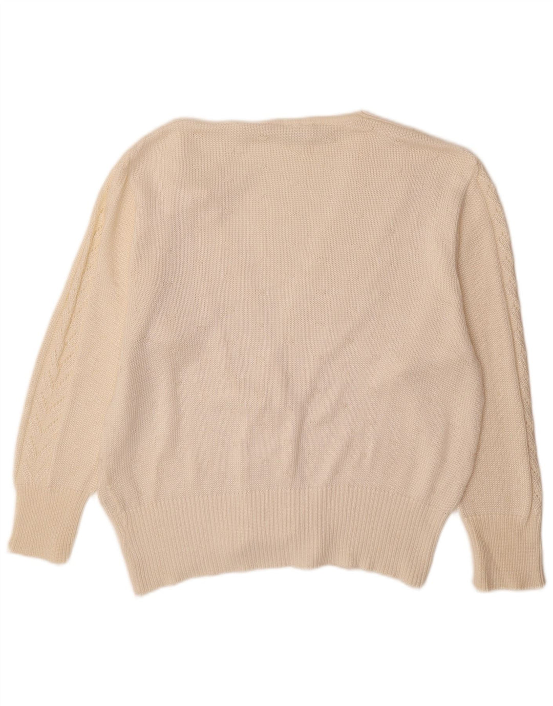 Rabe Damen Strickjacke Pullover EU 46 XL Off White Acryl