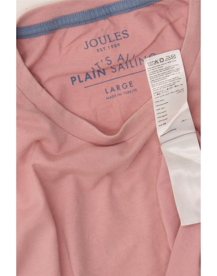 JOULES Herren T-Shirt Top Large Rosa Baumwolle