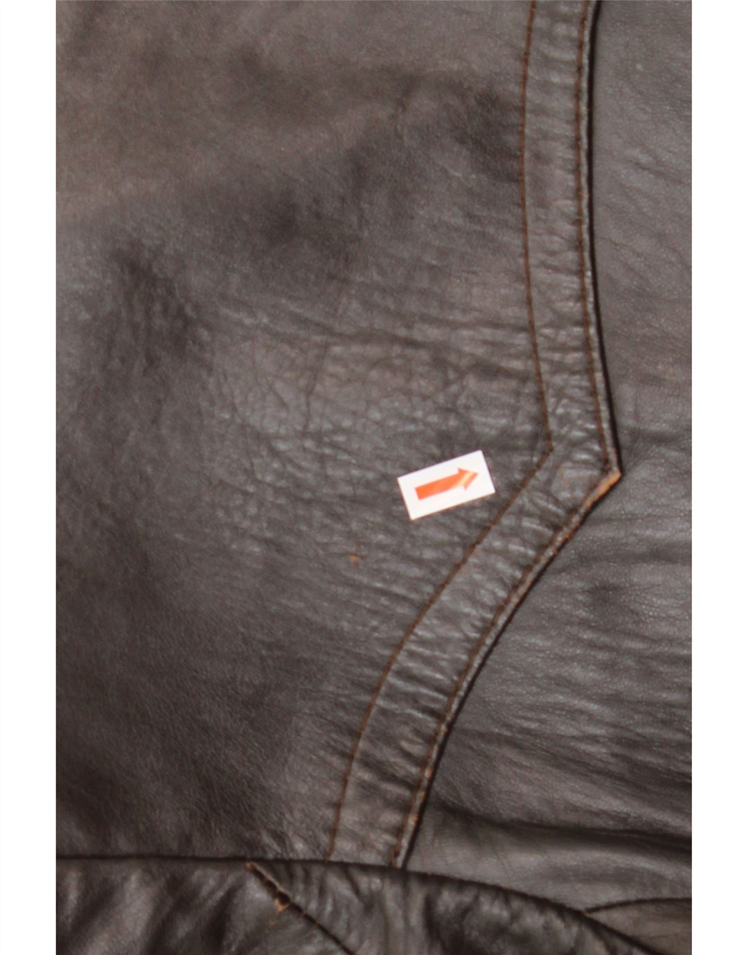 VINTAGE Herren Ledermantel IT 50 Großes braunes Leder