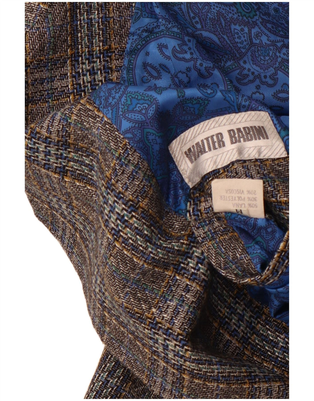 Vintage Herren 2-Knopf-Blazerjacke UK 38 Mittelgrau karierte Wolle