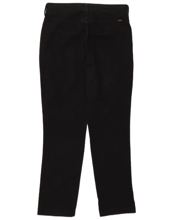 Lee Damen Straight Jeans W34 L28 Schwarze Baumwolle