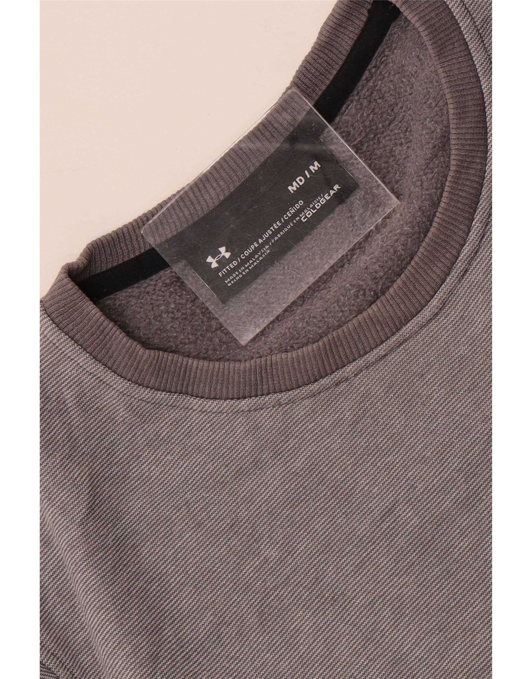Under Armour Herren Sweatshirt Pullover Mittelgrau Nadelstreifen