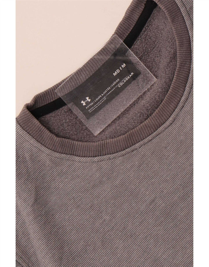 Under Armour Herren Sweatshirt Pullover Mittelgrau Nadelstreifen