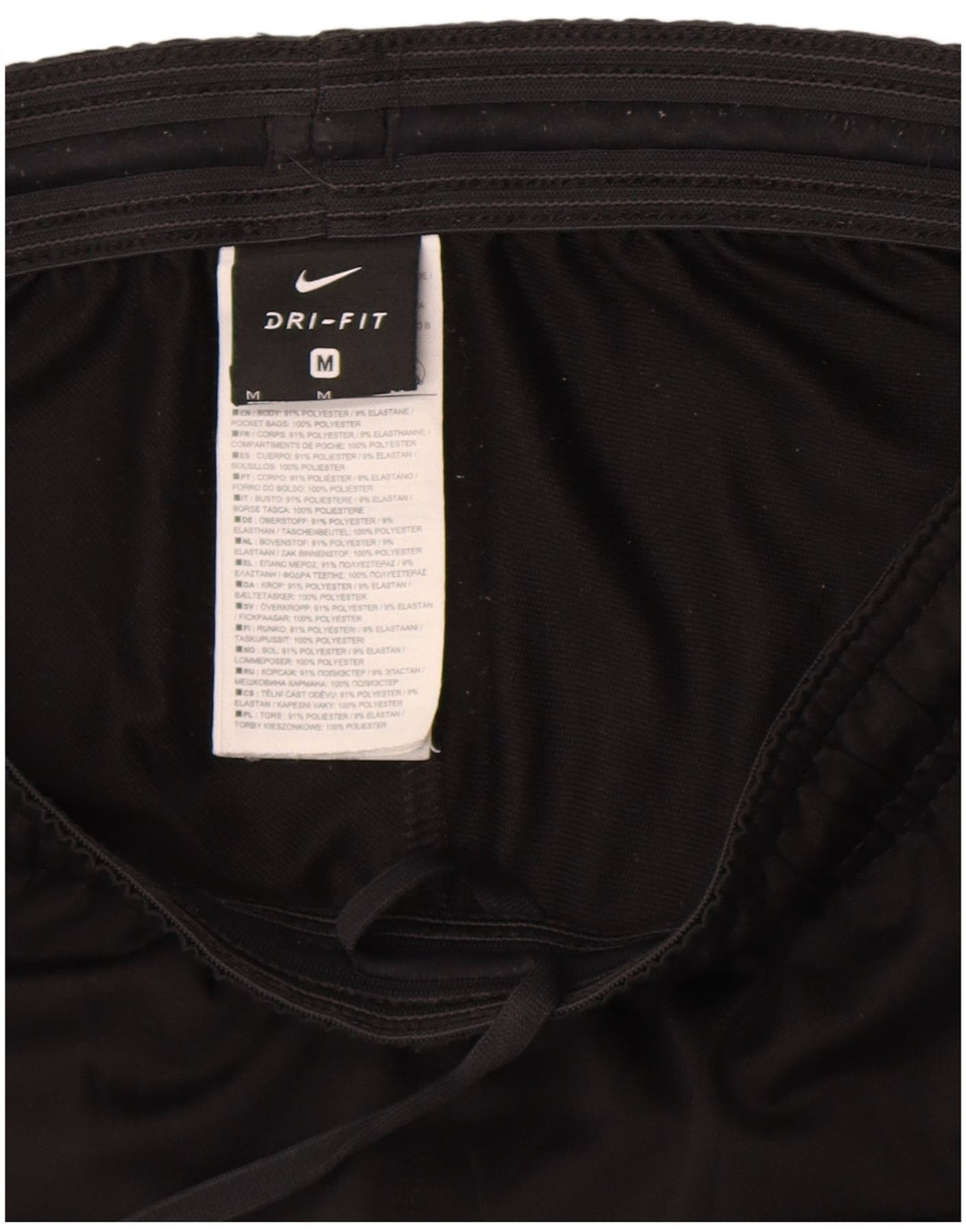 Nike Herren Dri Fit Trainingshose Mittelschwarzes Colourblock-Polyester