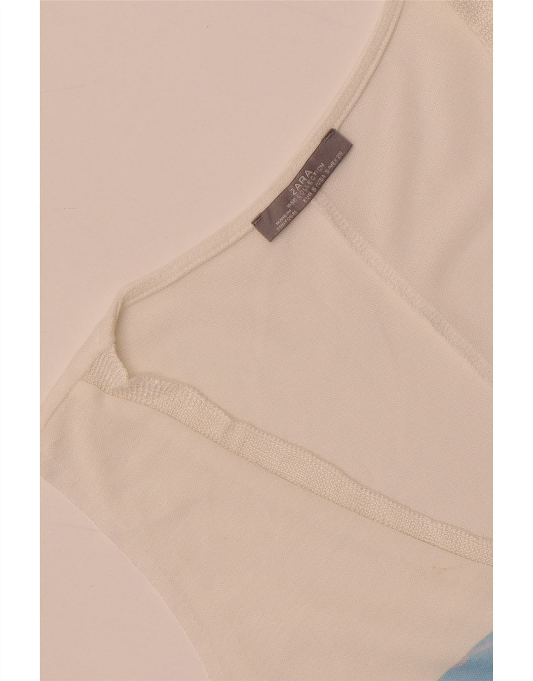 Zara Damen-Top mit grafischem Oberteil, Gr. 40, Größe S, weiß, geblümt
