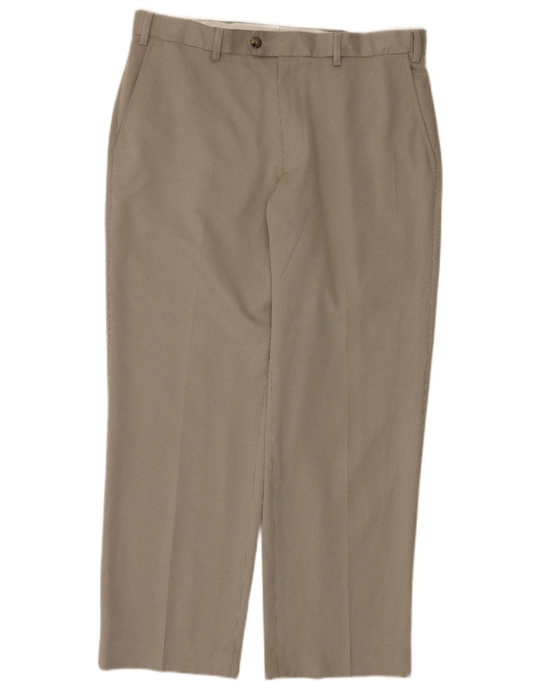 Marks & Spencer Herren-Anzughose, normal, W36, L29, grüner Hahnentrittmuster