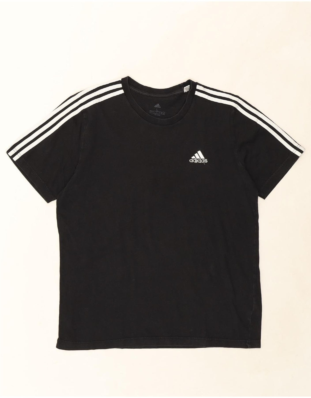 ADIDAS Mens T-Shirt Top Large Black Cotton Vintage Adidas and Second-Hand Adidas from Messina Hembry 