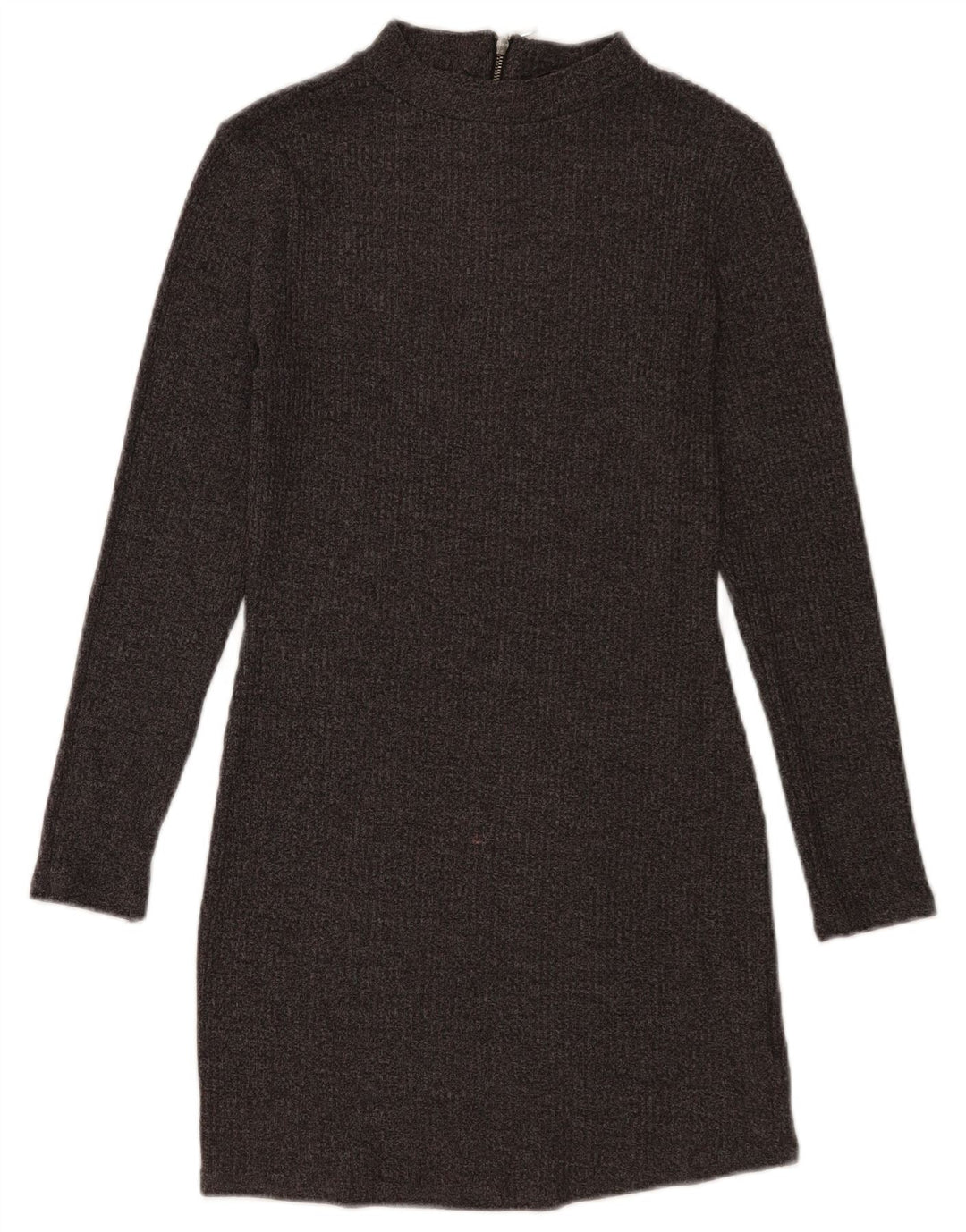 Marks & Spencer Damen Langarm-Pulloverkleid UK 12 Mittelgrau meliert