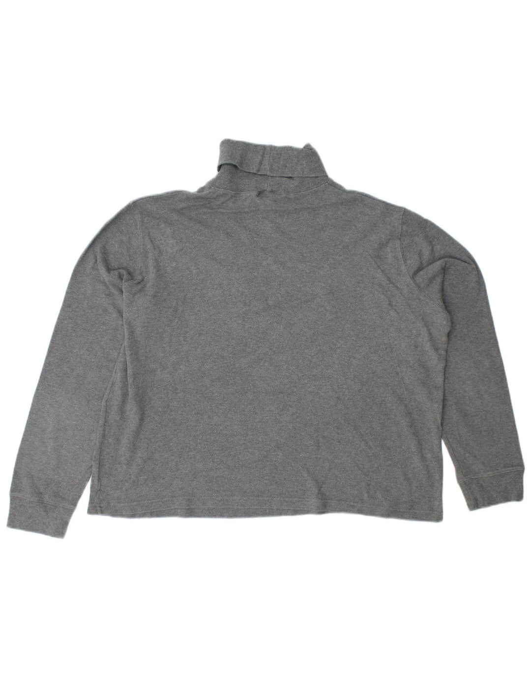 RALPH LAUREN Damen-Pullover mit Rollkragen, Gr. 18, XL, graue Baumwolle