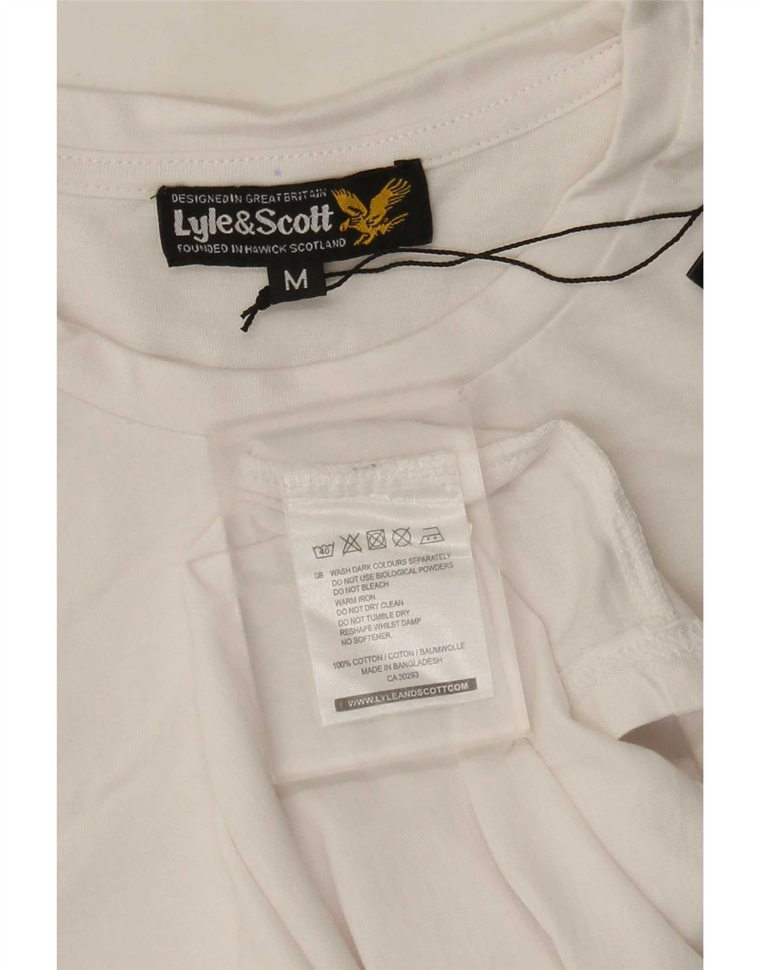 Lyle & Scott Herren T-Shirt-Oberteil aus mittelweißer Baumwolle