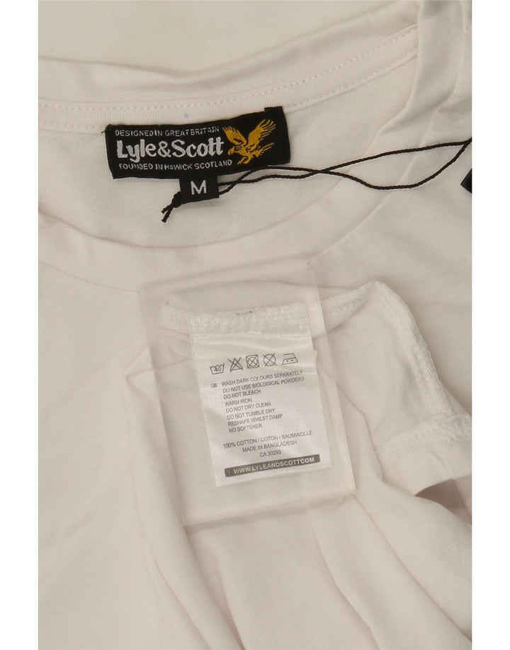 Lyle & Scott Herren T-Shirt-Oberteil aus mittelweißer Baumwolle