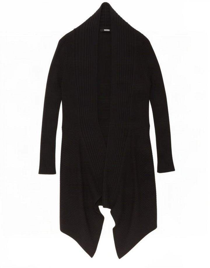 Marks & Spencer Damen Longline Open Cardigan Pullover UK 10 Small Schwarz