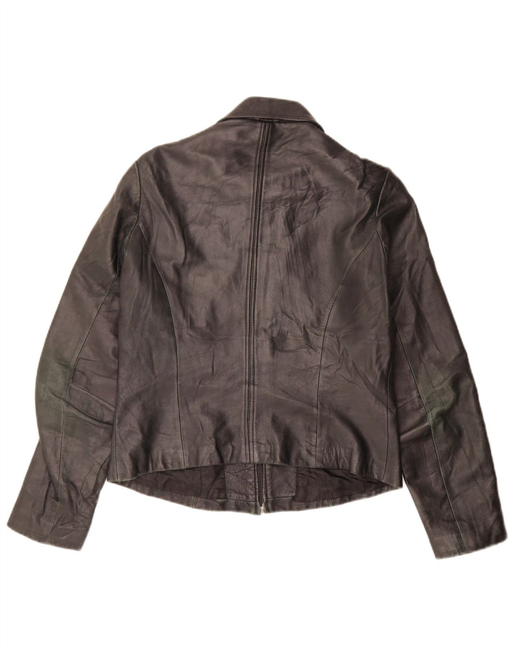 Conbipel Damen Lederjacke IT 44 Mittelschwarzes Leder
