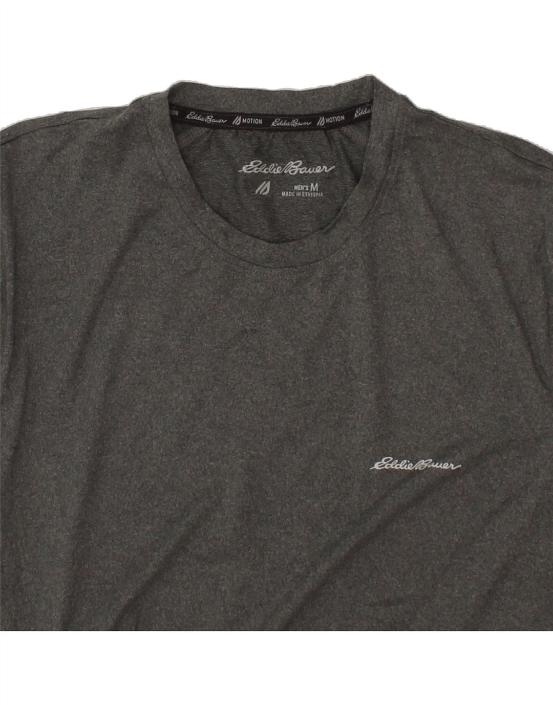 EDDIE BAUER Mens T-Shirt Top Medium Grey Polyester Vintage Eddie Bauer and Second-Hand Eddie Bauer from Messina Hembry 
