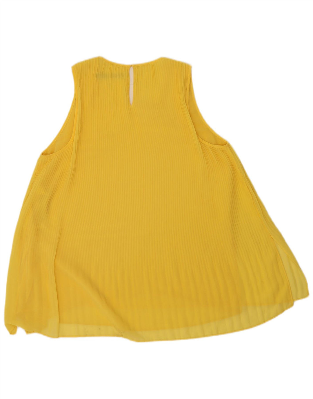 Ärmelloses Damen-Blusenoberteil von Zara, UK-Größe 46, Größe L, gelb, Polyester