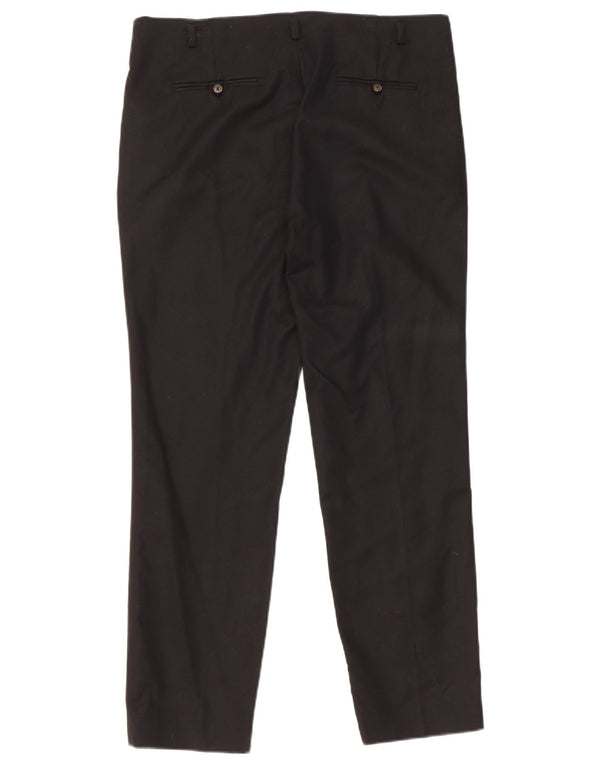 Zara Damen Slim Chino Hose EU 42 Large W32 L27 Schwarze Baumwolle