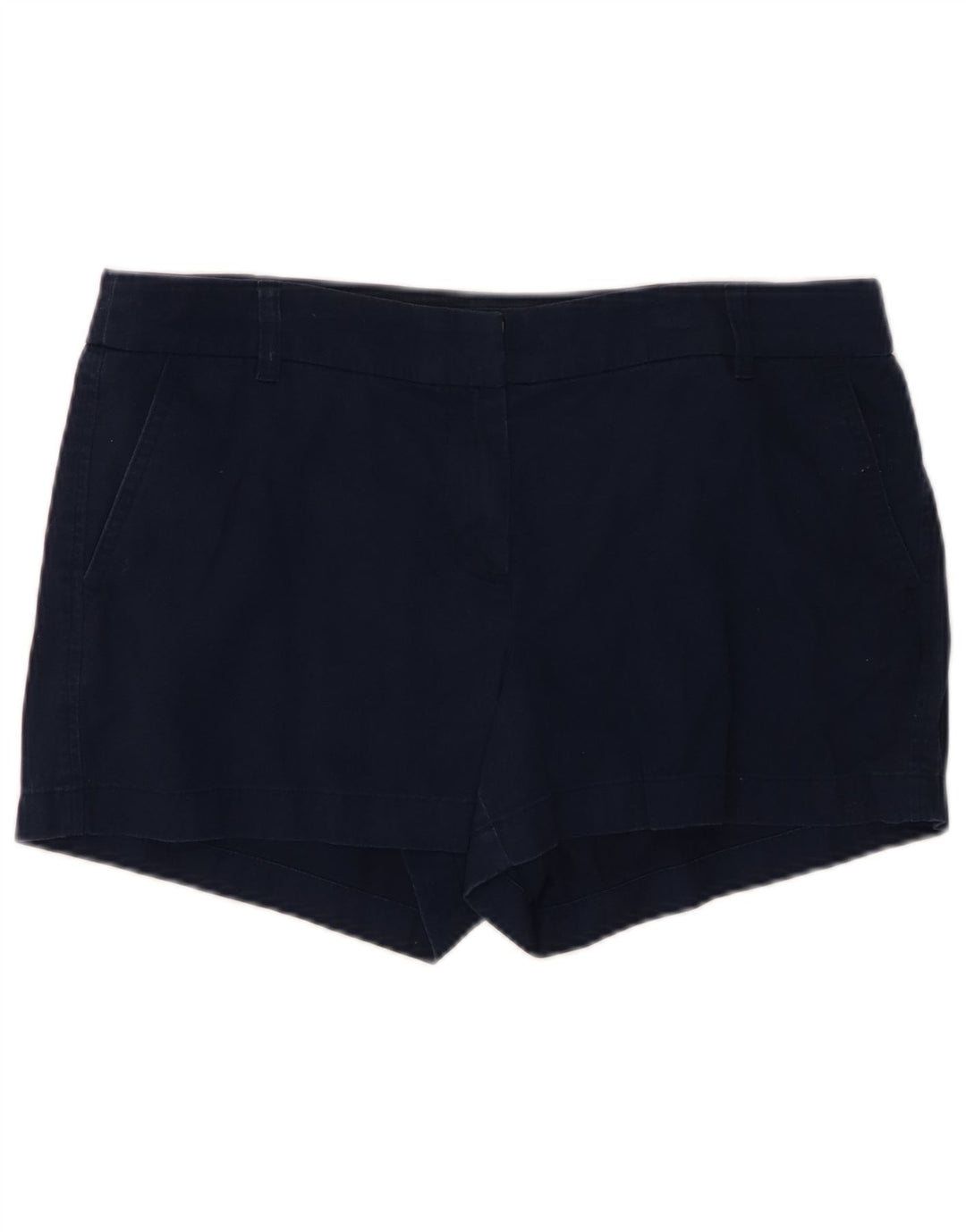 J. CREW Damen Chino-Shorts US 12 Large W34 Marineblaue Baumwolle
