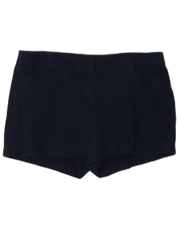 J. CREW Damen Chino-Shorts US 12 Large W34 Marineblaue Baumwolle