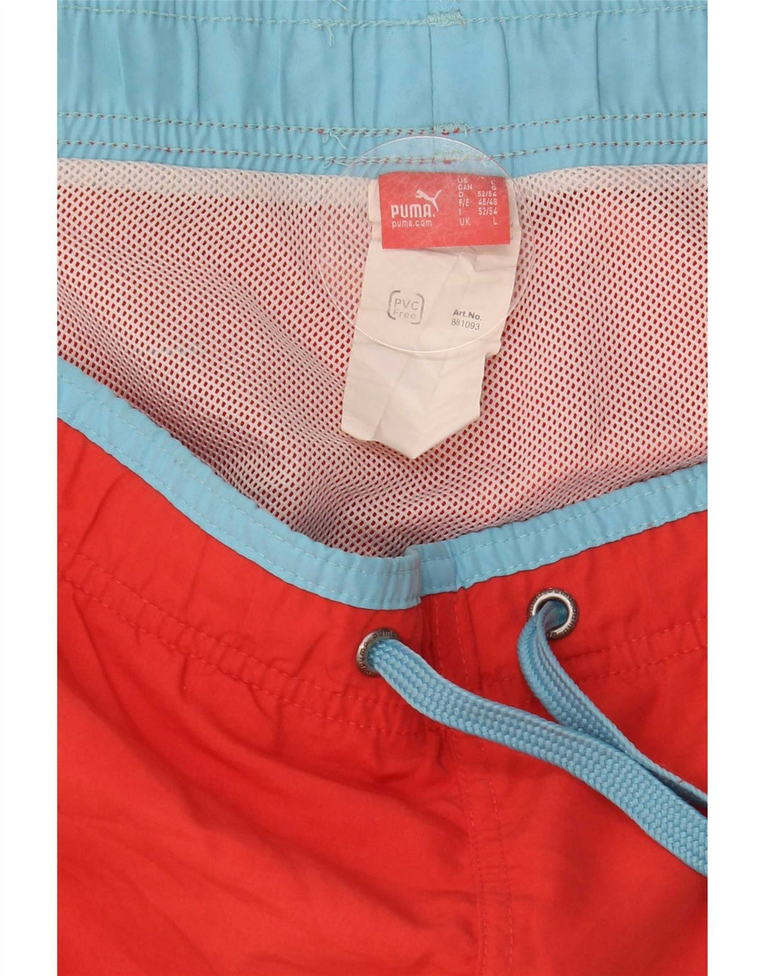 Puma Herren Badeshorts mit Grafik, groß, rotes Polyester