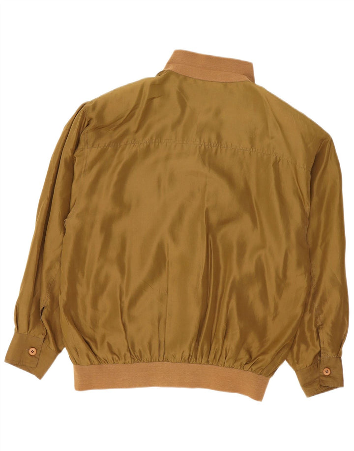 Coocoon Herren-Bomberjacke mit lockerer Passform, UK 36, Größe S, Khaki, Seide