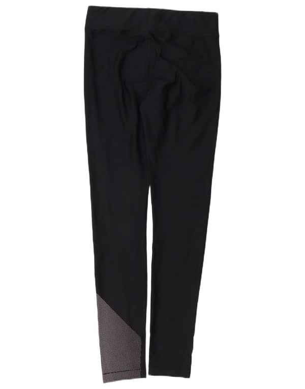UNDER ARMOUR Damen Heat Gear Graphic Leggings UK 14 Medium Schwarz