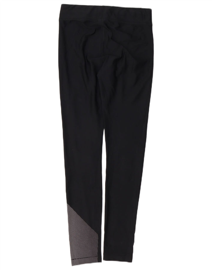 UNDER ARMOUR Damen Heat Gear Graphic Leggings UK 14 Medium Schwarz