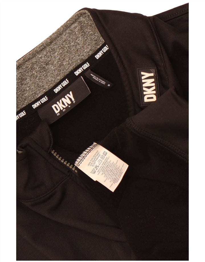Dkny Herren-Sweatshirt mit Reißverschluss am Hals, Größe S, Schwarz, Polyester