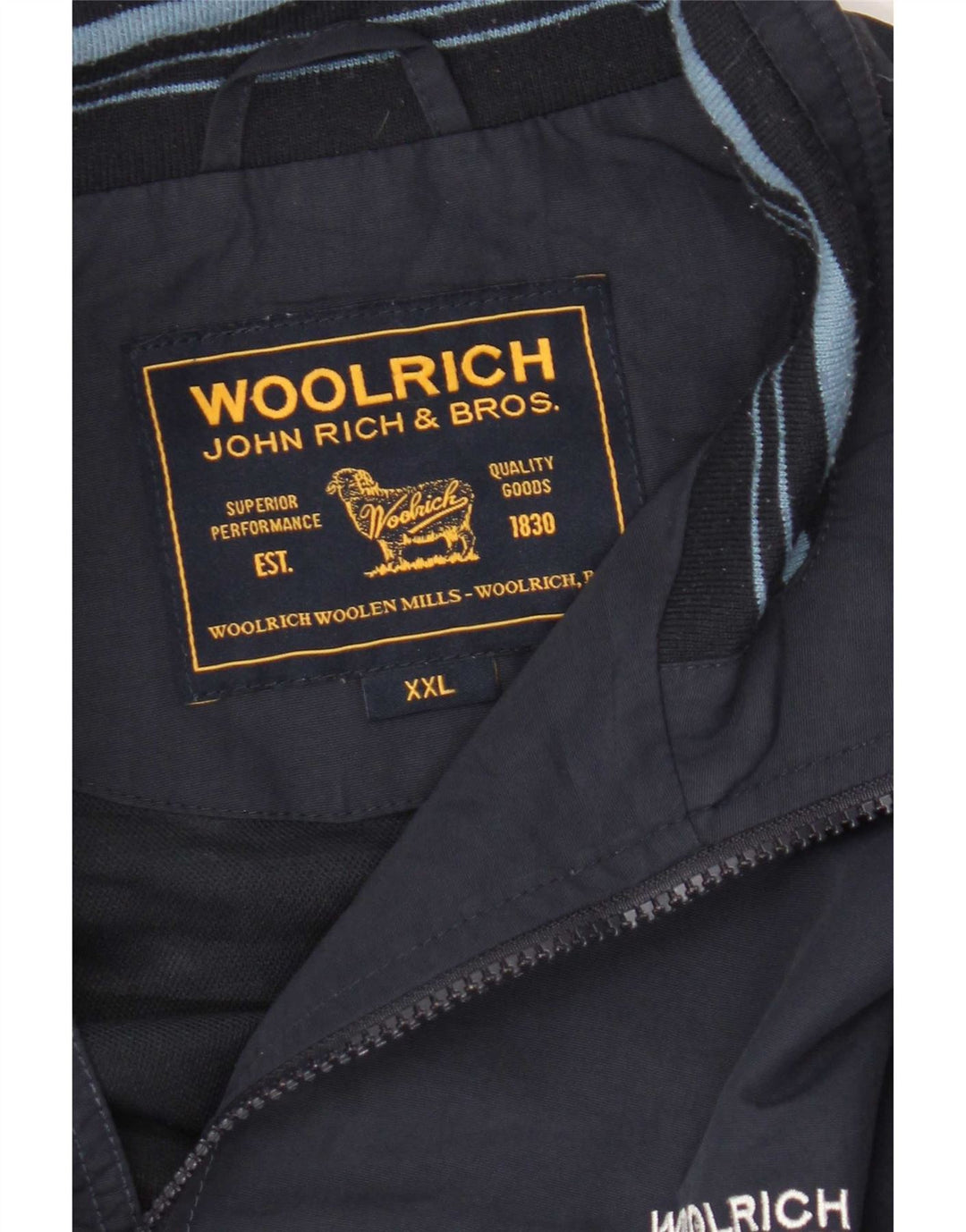 Woolrich Herren ärmellose Trainingsoberjacke 2XL Marineblau