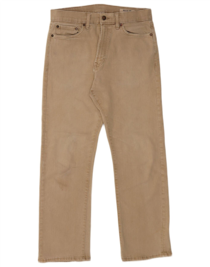 Marks & Spencer Herren-Jeans, reguläre Passform, gerade Passform, W30, L29, Beige, Baumwolle