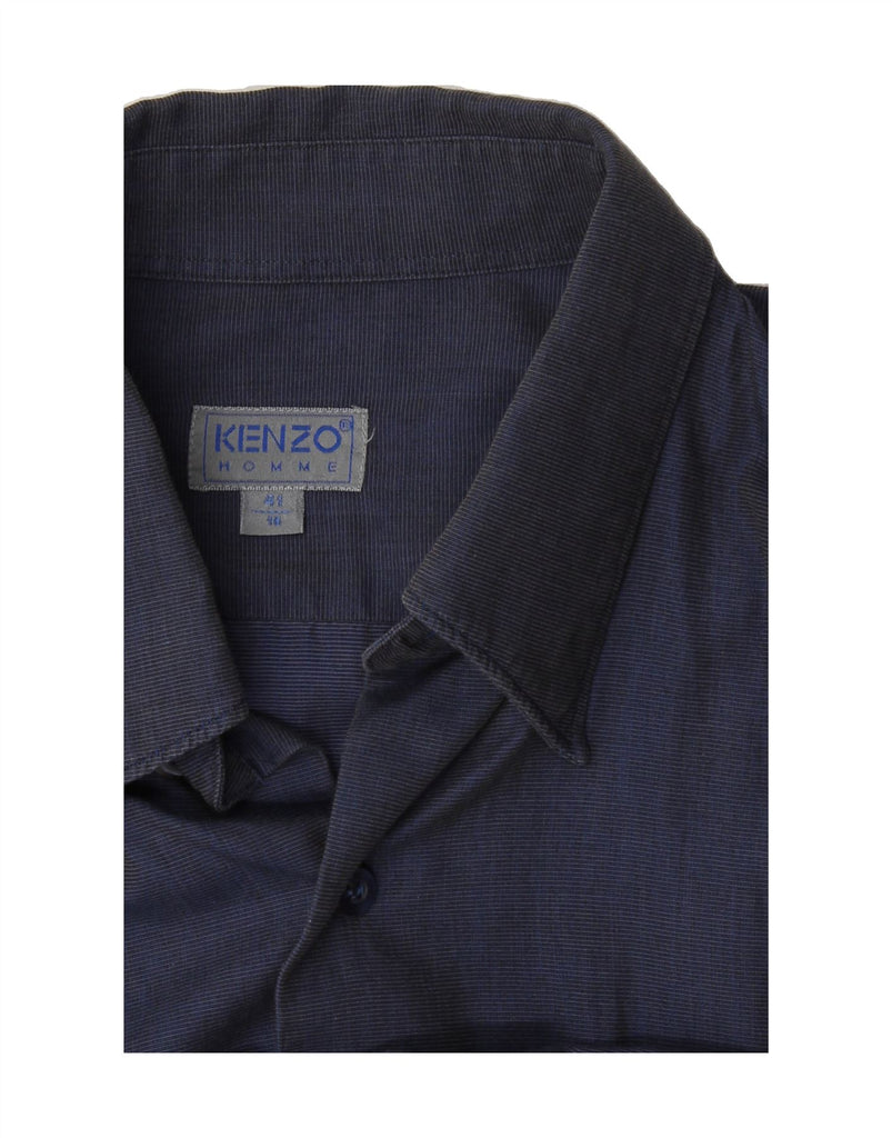 KENZO Mens Shirt Size 41/16 Large Navy Blue Vintage Kenzo and Second-Hand Kenzo from Messina Hembry 