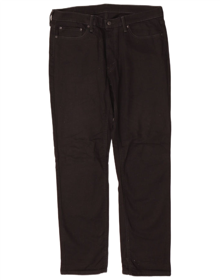 LEVI'S Herren Straight Jeans W36 L34 Schwarze Baumwolle