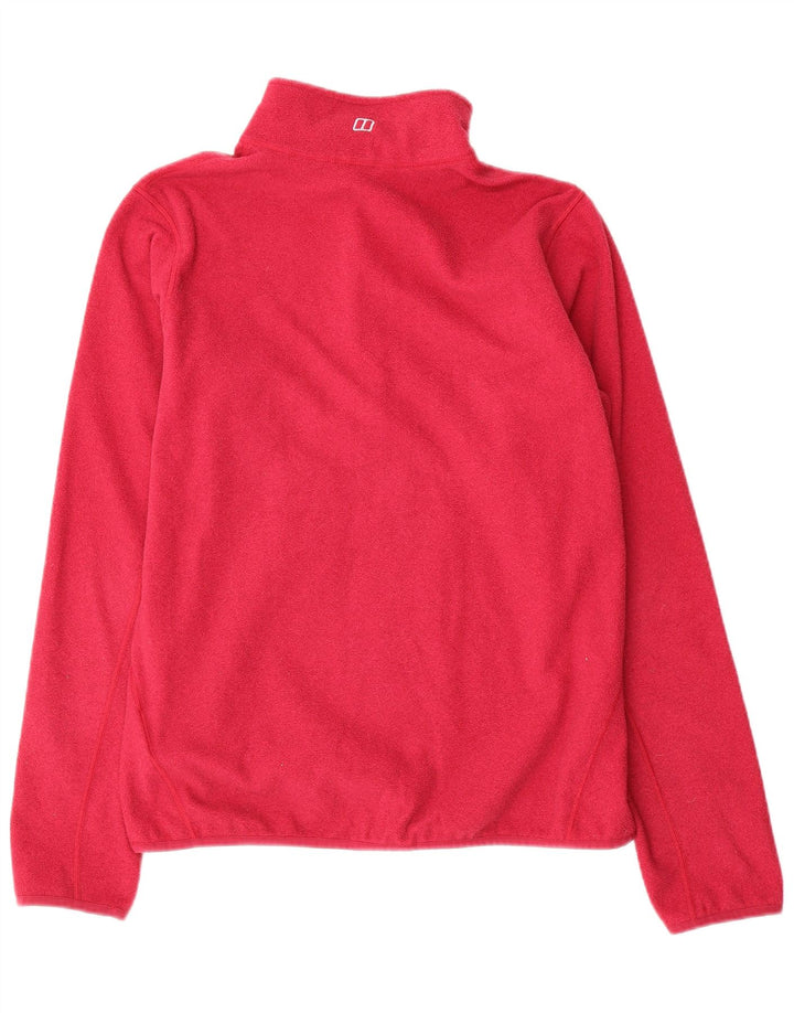 BERGHAUS Damen-Fleecepullover mit Reißverschluss am Hals, UK 16, Größe L, rosa, Polyester