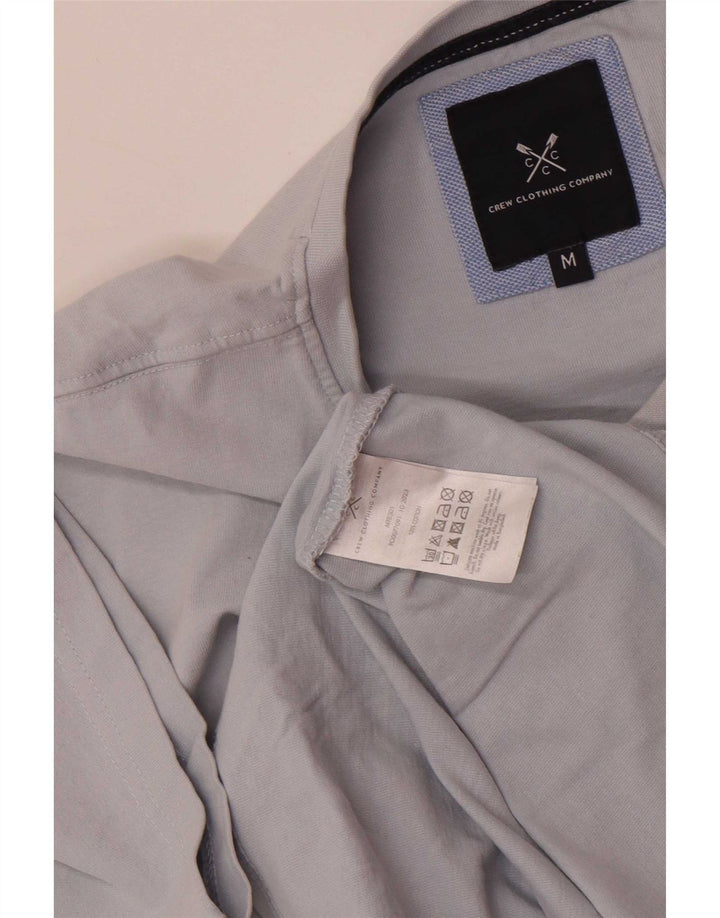 Crew Clothing Herren-T-Shirt-Oberteil aus mittelblauer Baumwolle
