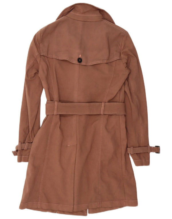 Marella Damen Trenchcoat UK 10 Small Braune Baumwolle