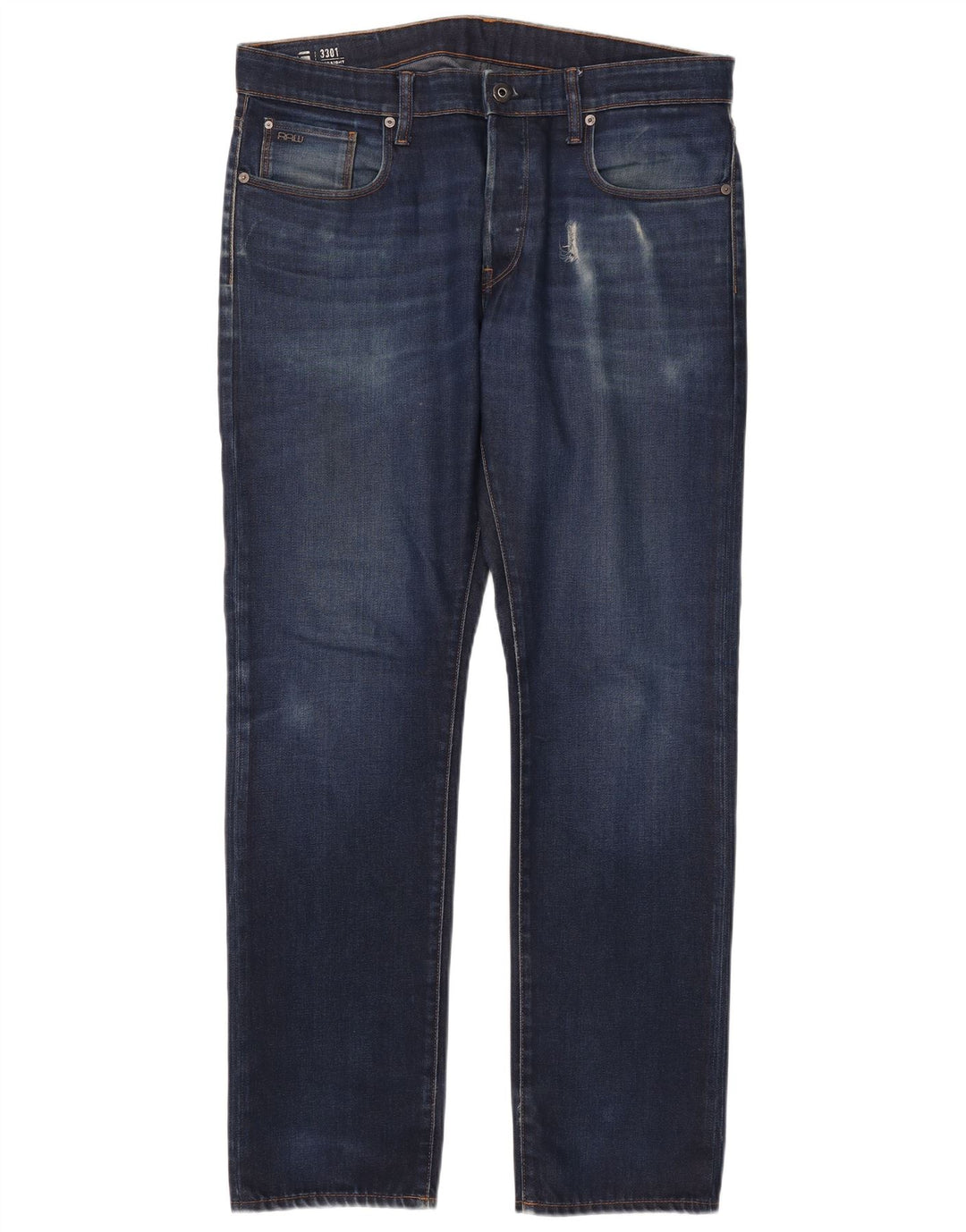 G-Star Herren Slim Jeans W38 L34 Marineblaue Baumwolle