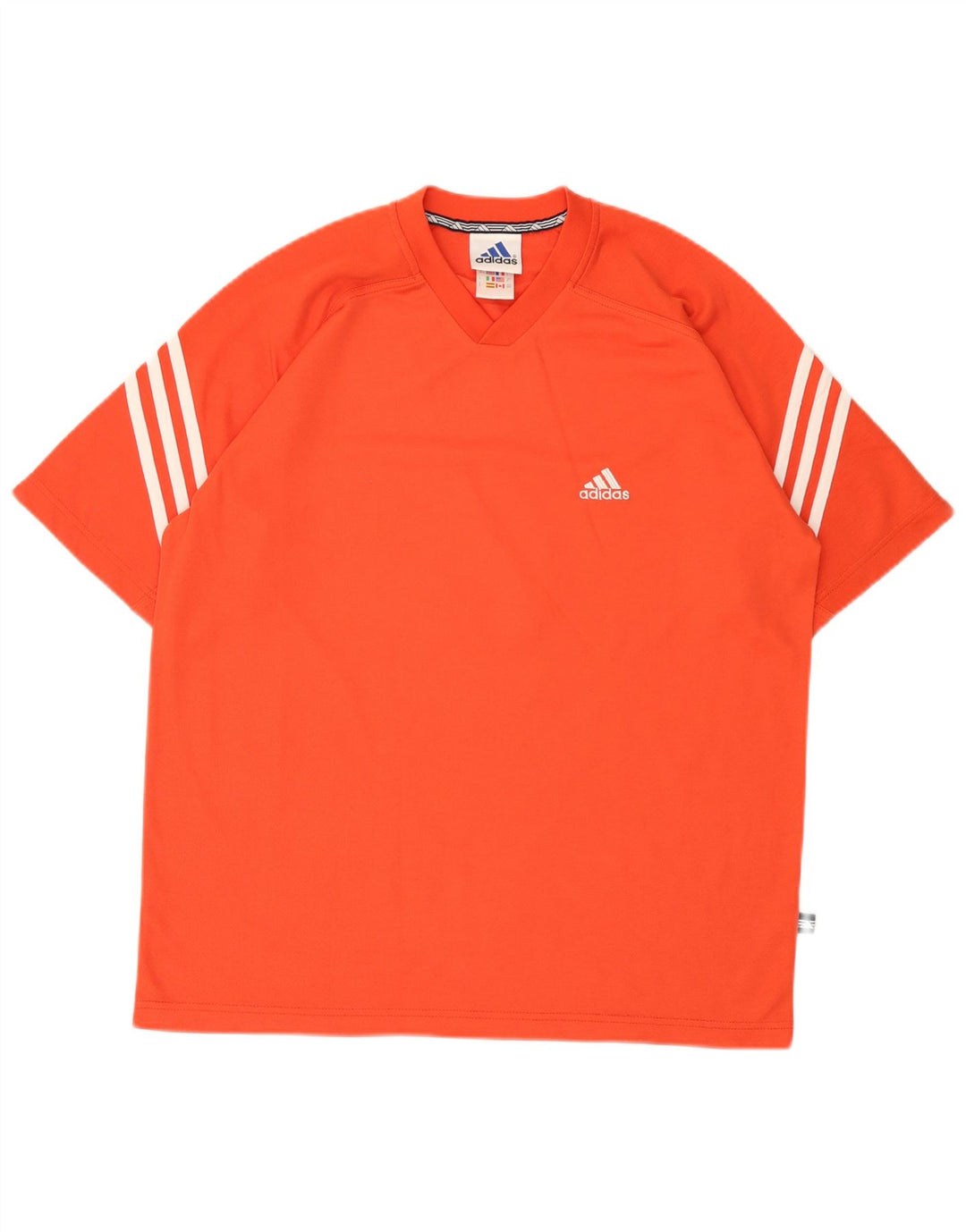 Adidas Herren Grafik T-Shirt Top UK 40/42 Mittelorange Polyester