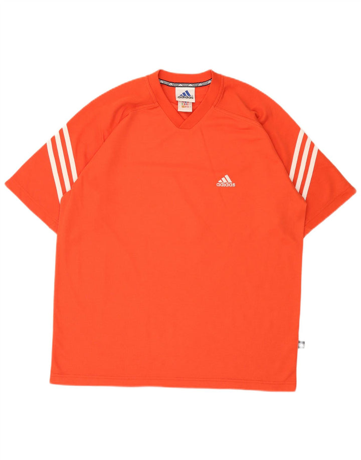 Adidas Herren Grafik T-Shirt Top UK 40/42 Mittelorange Polyester