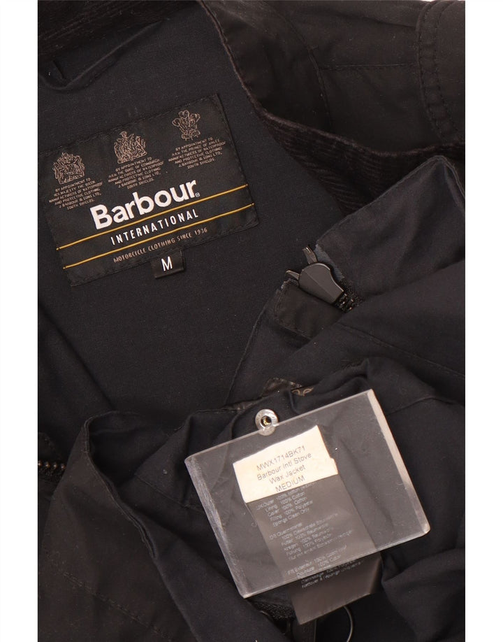 Barbour Herrenjacke aus gewachster Baumwolle, UK 38, mittlere schwarze Baumwolle