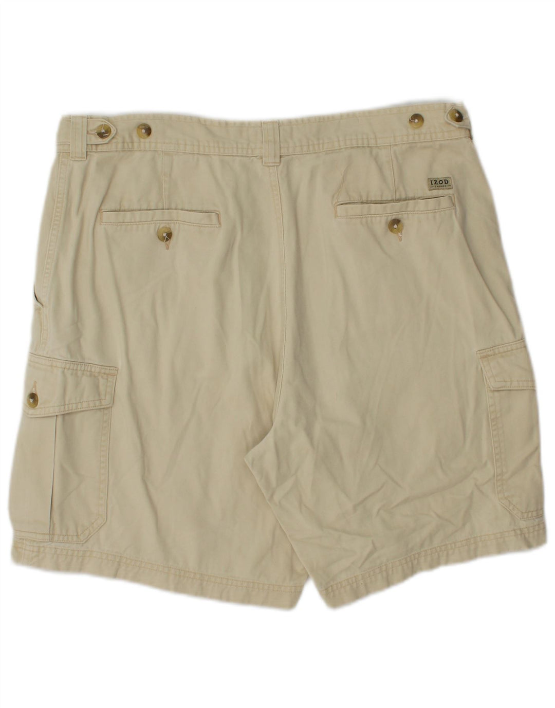IZOD Herren Cargo-Shorts W34 Large Beige Baumwolle